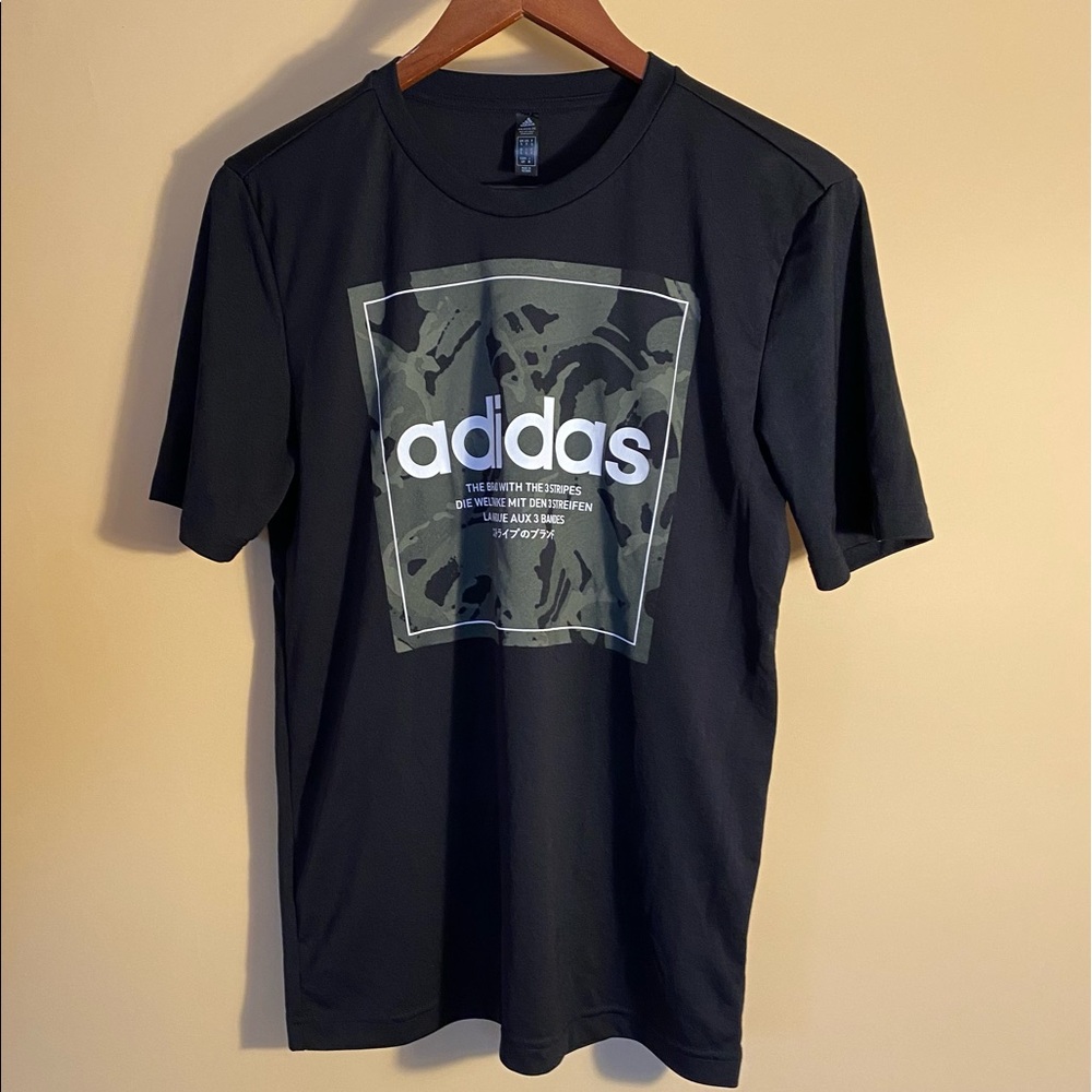 Adidas Prime Blue Camo black and gray tee